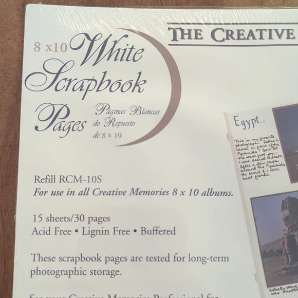 NEW Creative Memories 8x10 White Scrapbook Pages - Picture 3 of 3